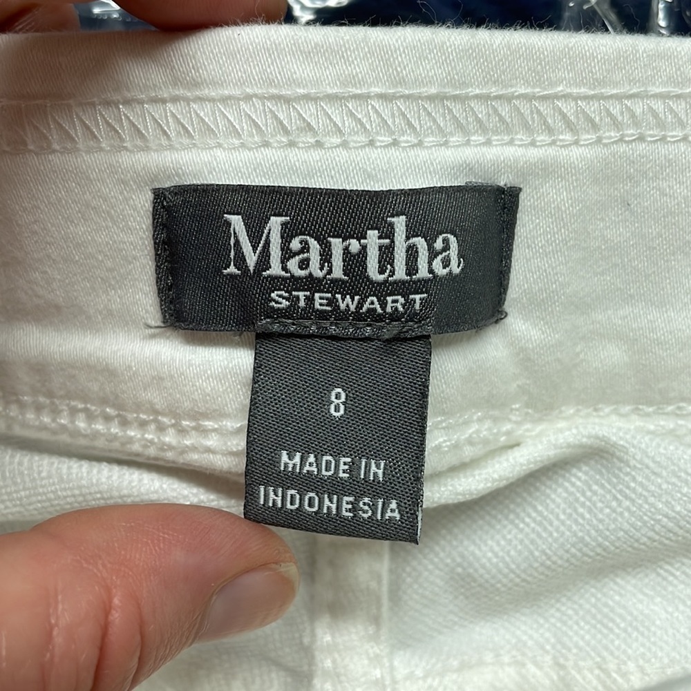 8 Martha Stewart Knit Denim Ankle Jeans FF32 6121 - Picture 4 of 6